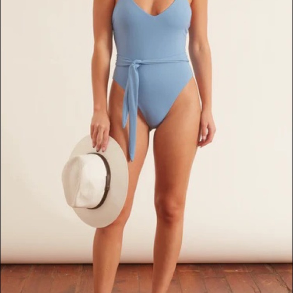 NWT Mara Hoffman Blue One Piece Gamela Vento  Size Small